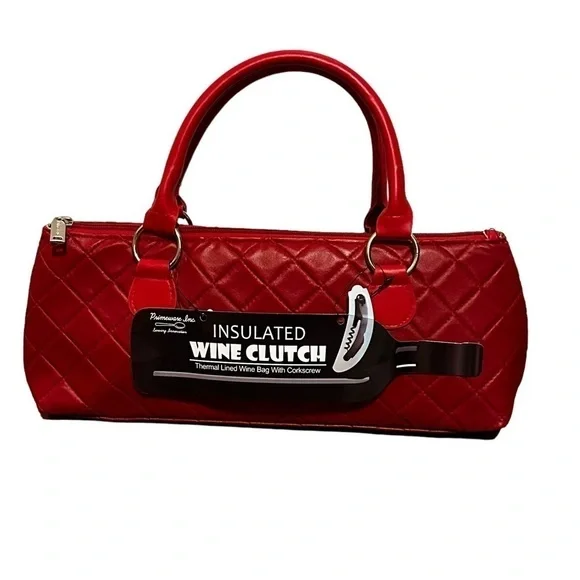 NEW Primewear Insulated Wine Bag / Clutch, Red, New With Tags. Great 4 Christmas - Picture 4 of 16